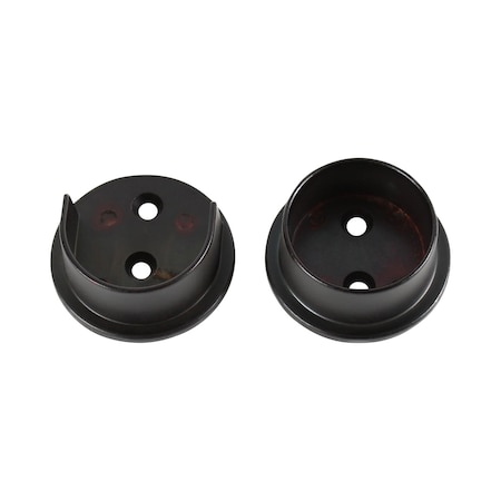 Pamex Metal Pole Socket Set, Two Sockets, for 1-1/2 Pole Matte Black Finish DD0642BL